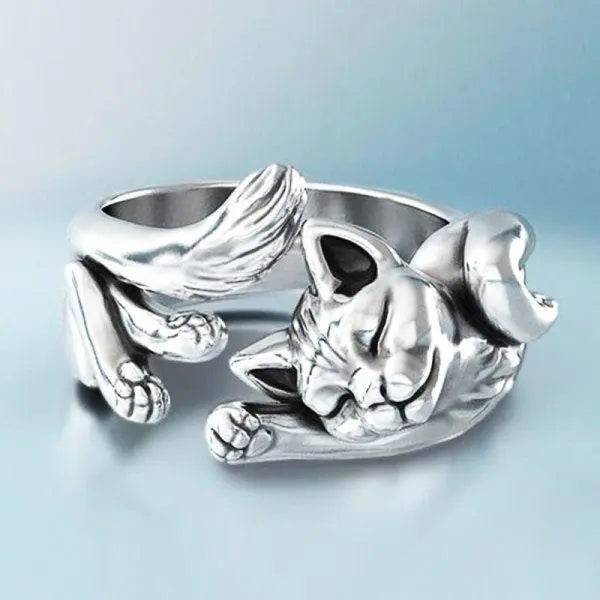 Clarion – Refined Vintage Silver Cat Ring