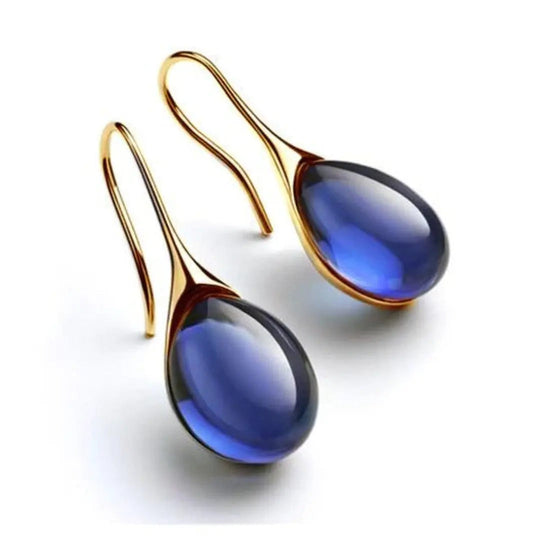 Aurielle – Stylish Crystal Drop Earrings in Gold & Silver