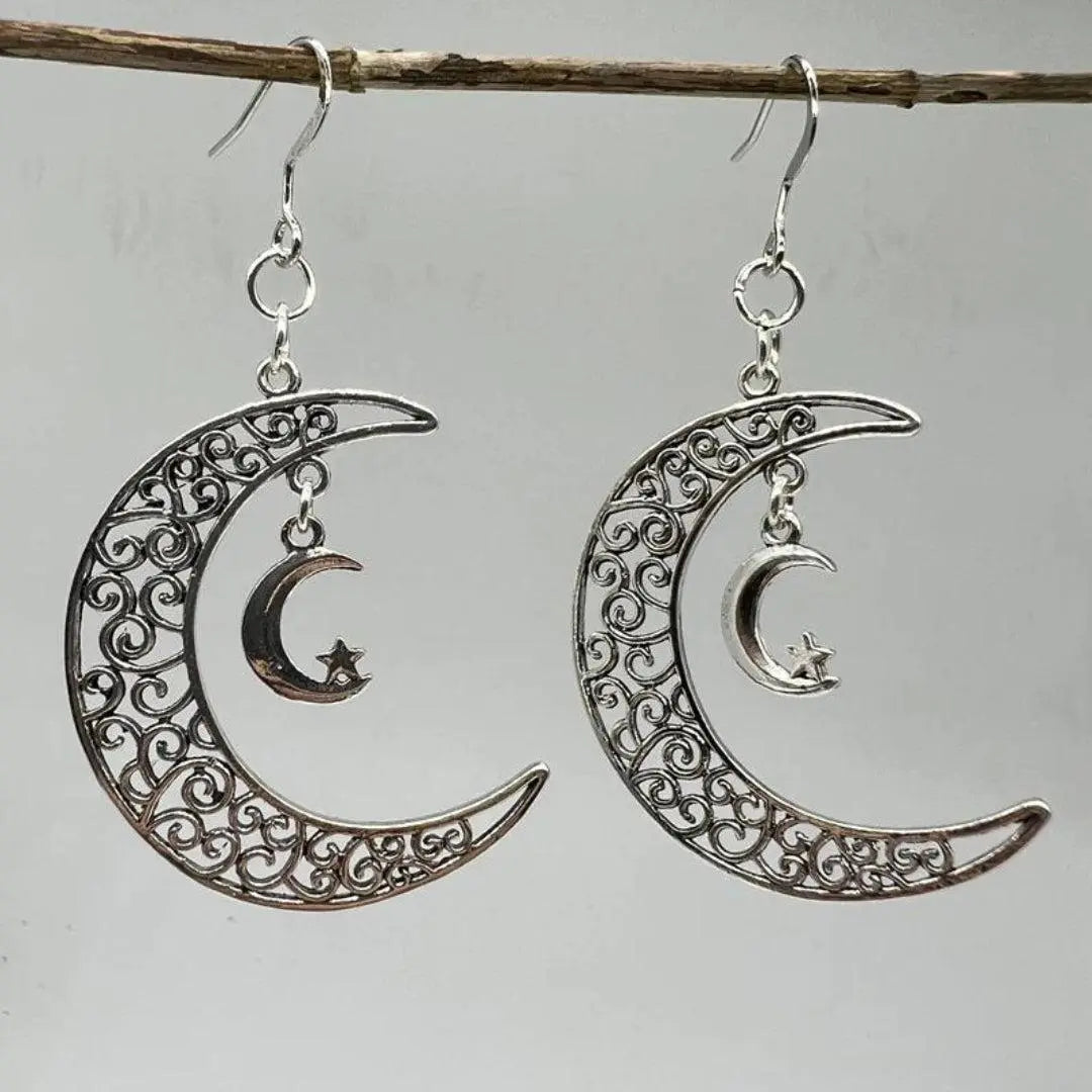 Lunaria – Refined Silver Moon Earrings