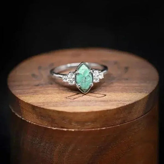 Seraphine – Natural Turquoise Diamond Ring