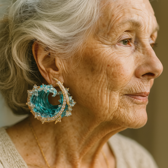 Marisol – Stylish Ocean’s Oath Gold & Silver Earrings