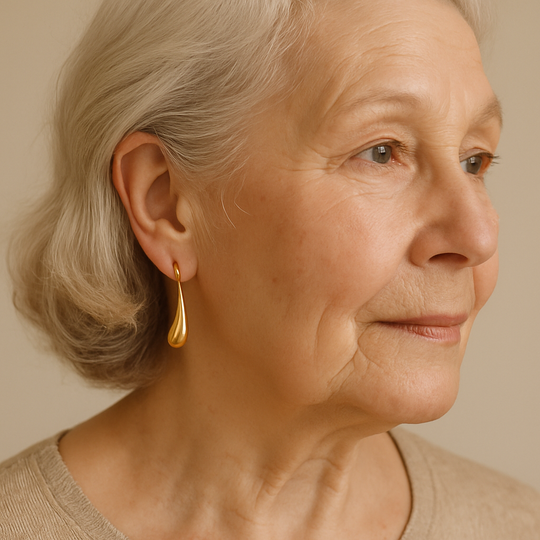 Celestine – Vintage Gold Drop Earrings